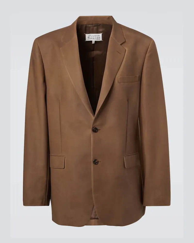 Maison Margiela Blazer aus Mohair und Wolle Braun