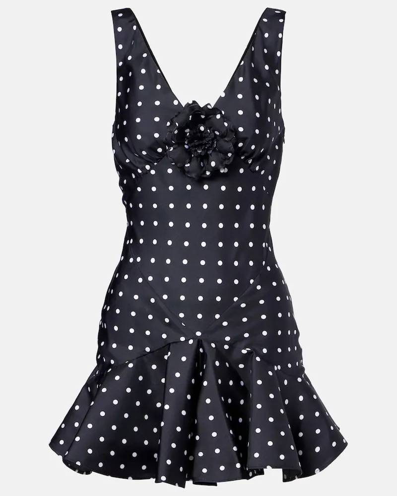 Rodarte Minikleid aus Seiden-Twill Schwarz