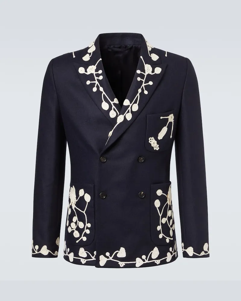 BODE Blazer Snowdrop aus einem Wollgemisch Blau