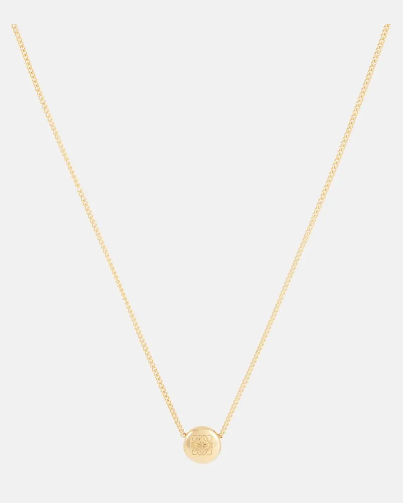 Loewe Halskette Anagram Pebble aus Sterlingsilber Gold