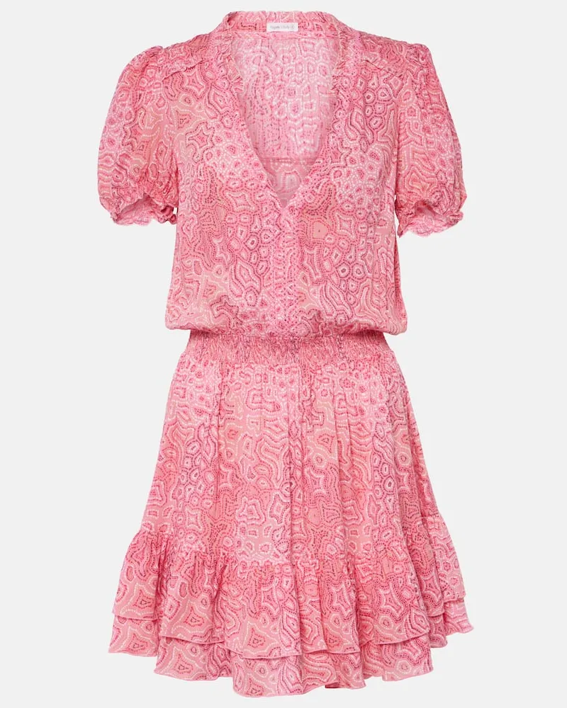 Poupette St Barth Bedrucktes Minikleid Bibi Rosa