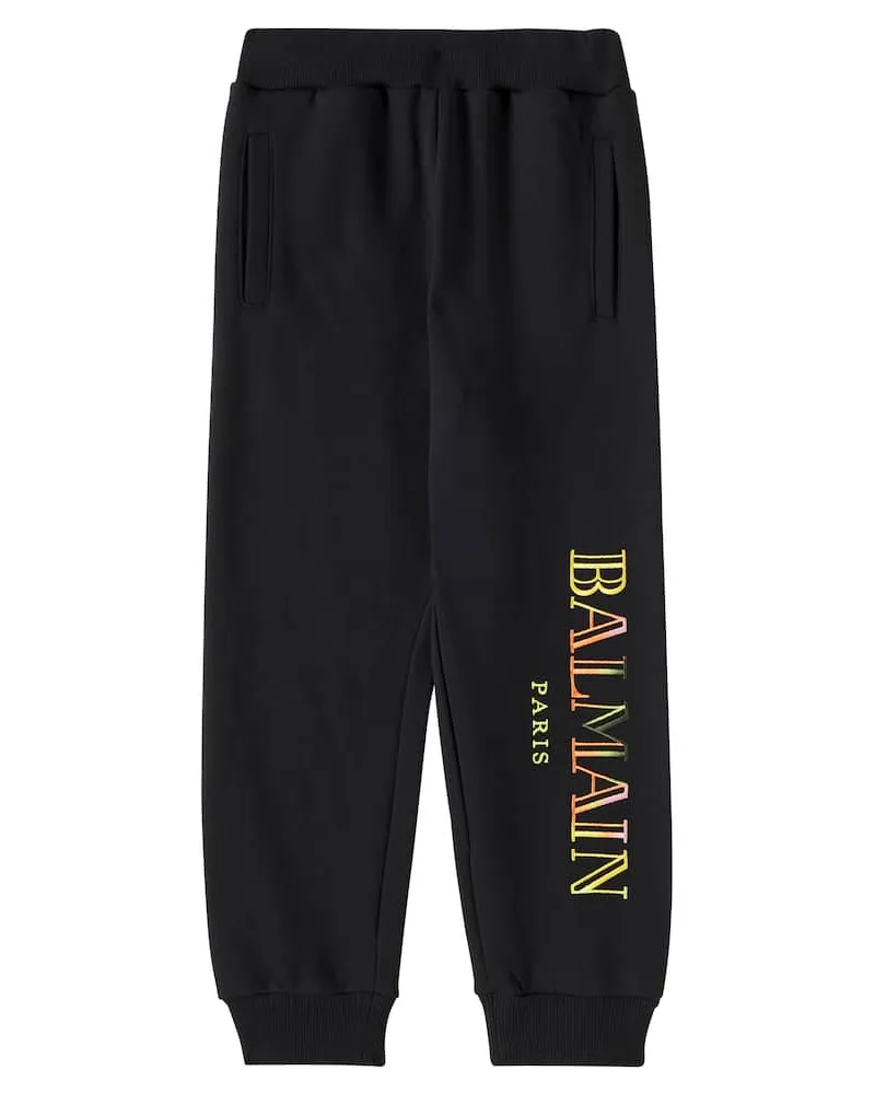 Balmain Jogginghose aus Baumwolle Schwarz