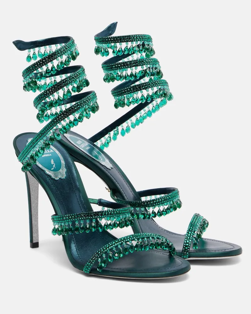 René Caovilla Verzierte Sandalen Chandelier 105 Grün