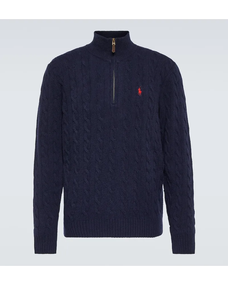 Ralph Lauren Pullover aus Wolle und Kaschmir Blau