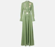 Bestickte Robe aus Georgette