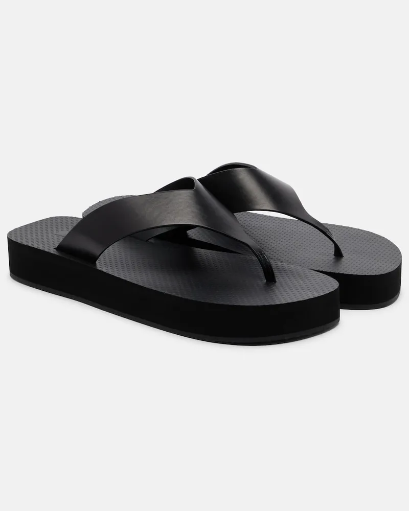 The Row Sandalen Dune aus Leder Schwarz