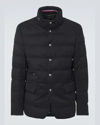 Moncler Daunenjacke Bess aus Woll-Gabardine Blau