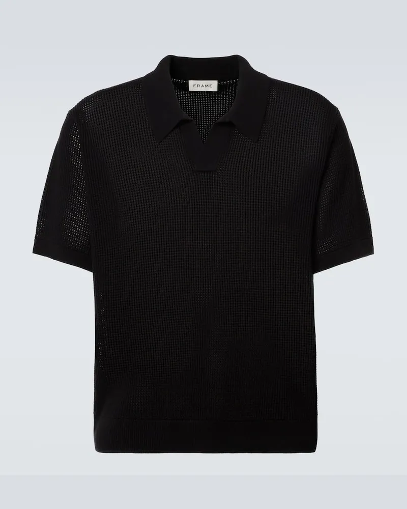 Frame Denim Polohemd Schwarz
