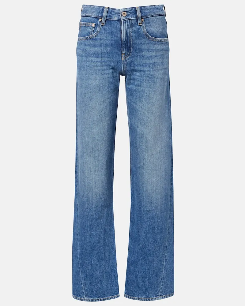 Adriano Goldschmied Low-Rise Straight Jeans Siena Blau
