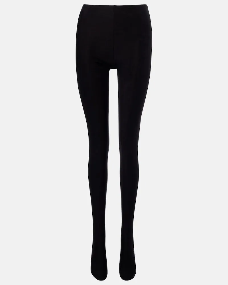 Maison Margiela Strumpfhose mit hohem Bund Schwarz