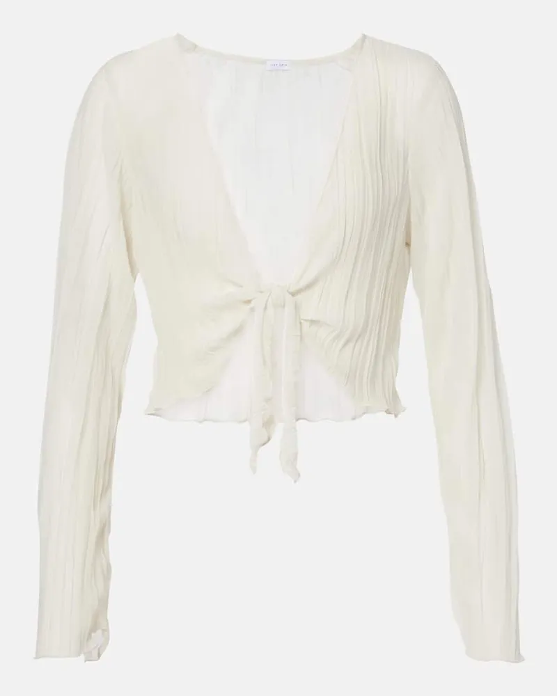 JADE SWIM Cropped-Top Dania Weiß