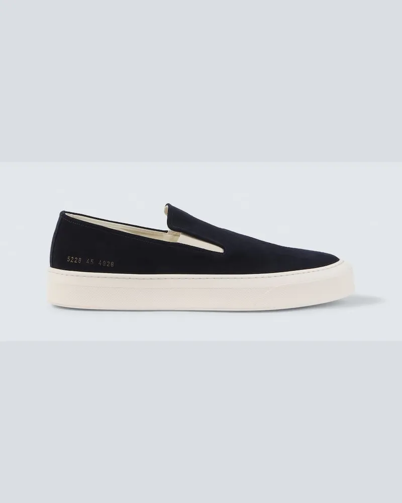 Common Projects Slip-Ons aus Veloursleder Blau