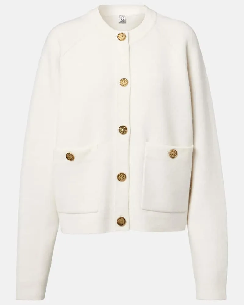 Totême Cardigan aus einem Wollgemisch Weiß