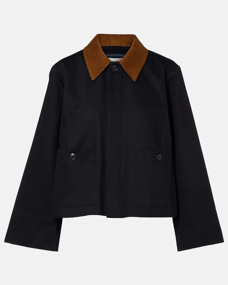 Frame Denim Trenchcoat Small aus Baumwolle Blau
