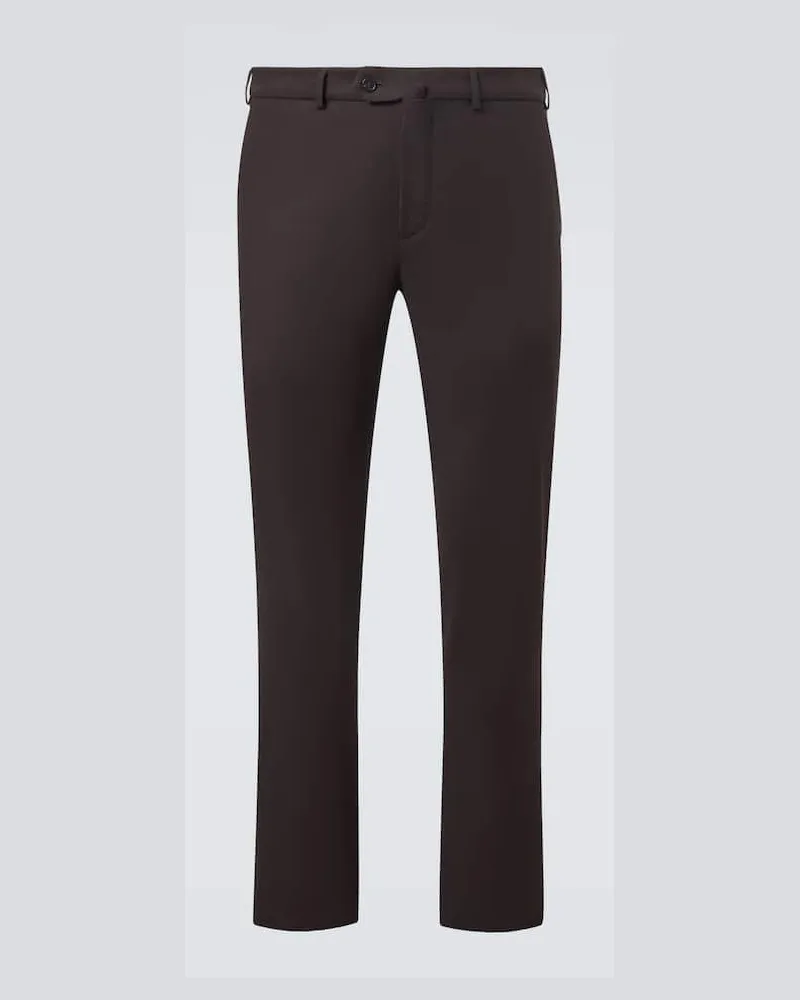 Loro Piana Chinohose Carlo aus einem Baumwollgemisch Braun