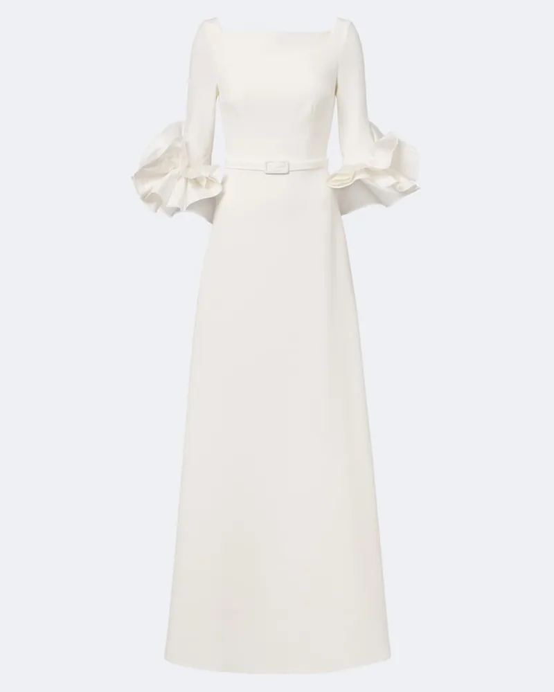 Safiyaa Robe Belisa aus Crêpe Weiß