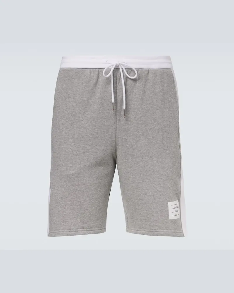 Thom Browne Shorts 4-Bar aus Baumwoll-Jersey Grau