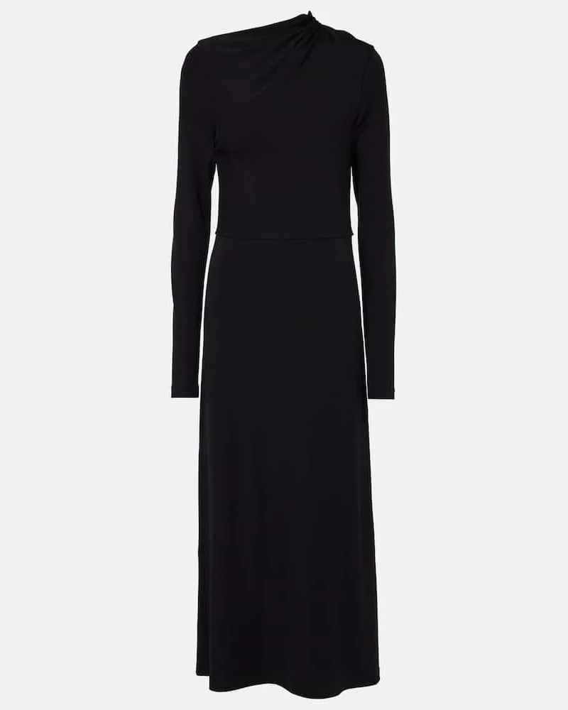 Totême Maxikleid aus Jersey Schwarz