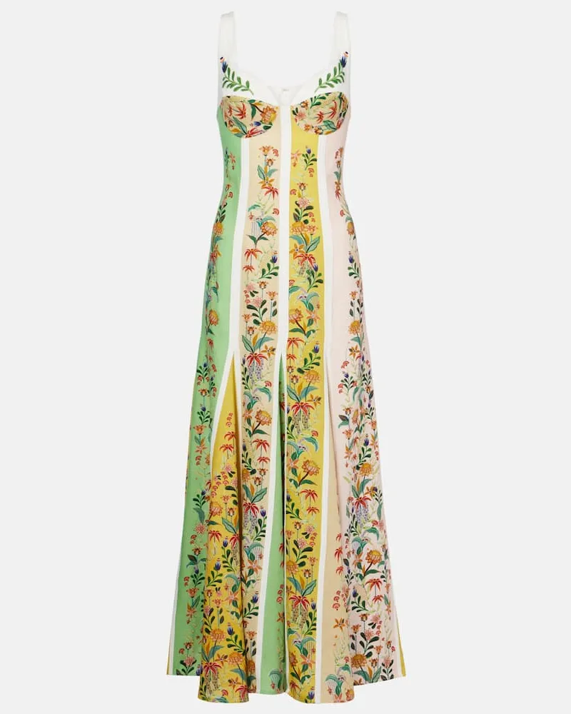 FARM Rio Maxikleid aus einem Leinengemisch Multicolor