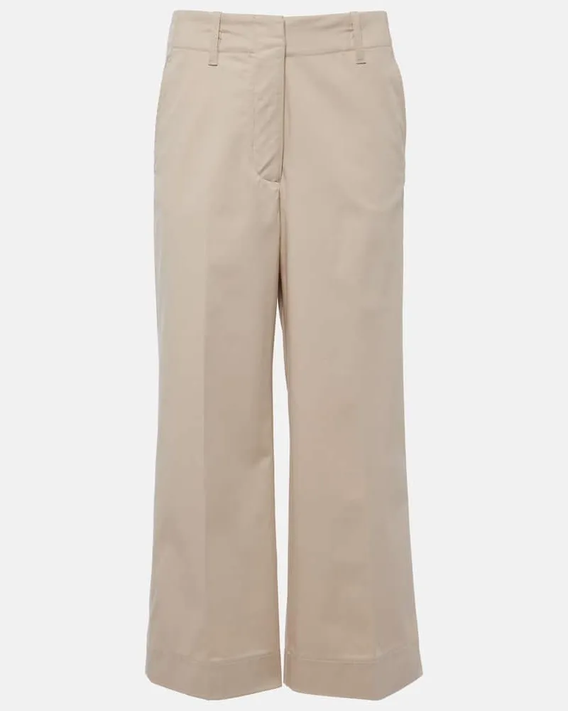 Proenza Schouler Weite Hose Amara aus einem Baumwollgemisch Weiß