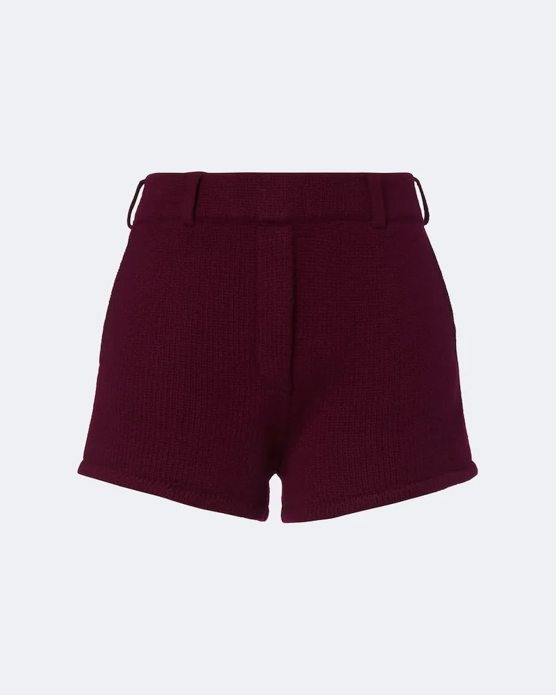 Lisa Yang Shorts Tyra aus Kaschmir Burgunderrot
