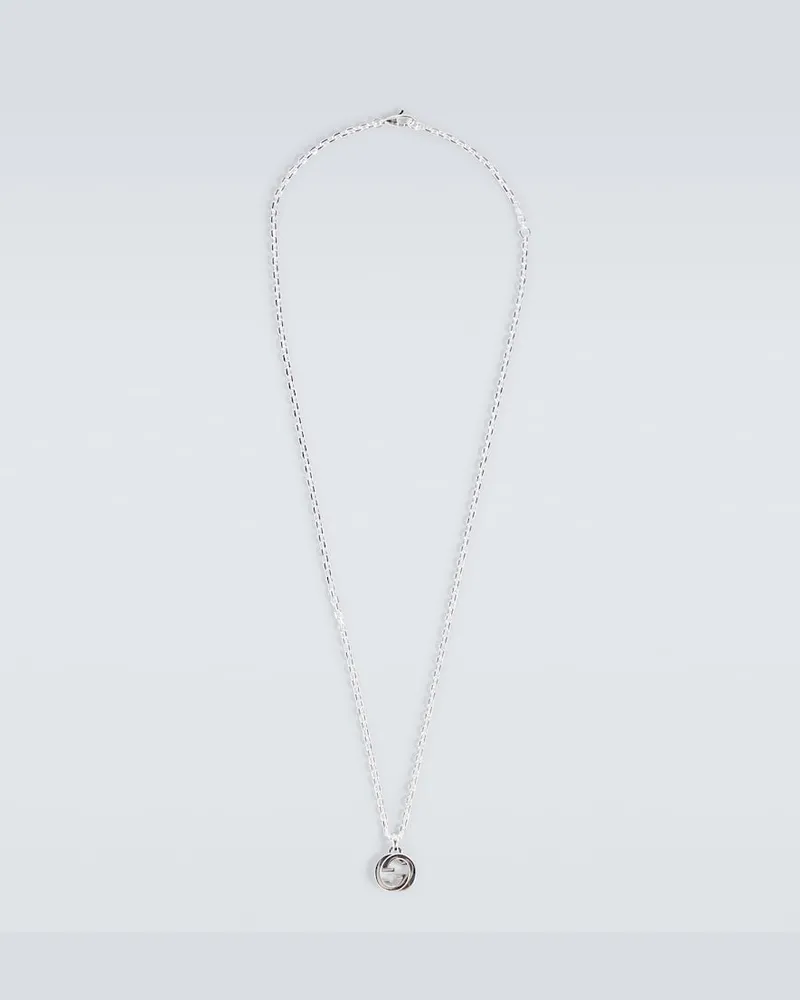Gucci Halskette Interlocking G aus Sterlingsilber Silber