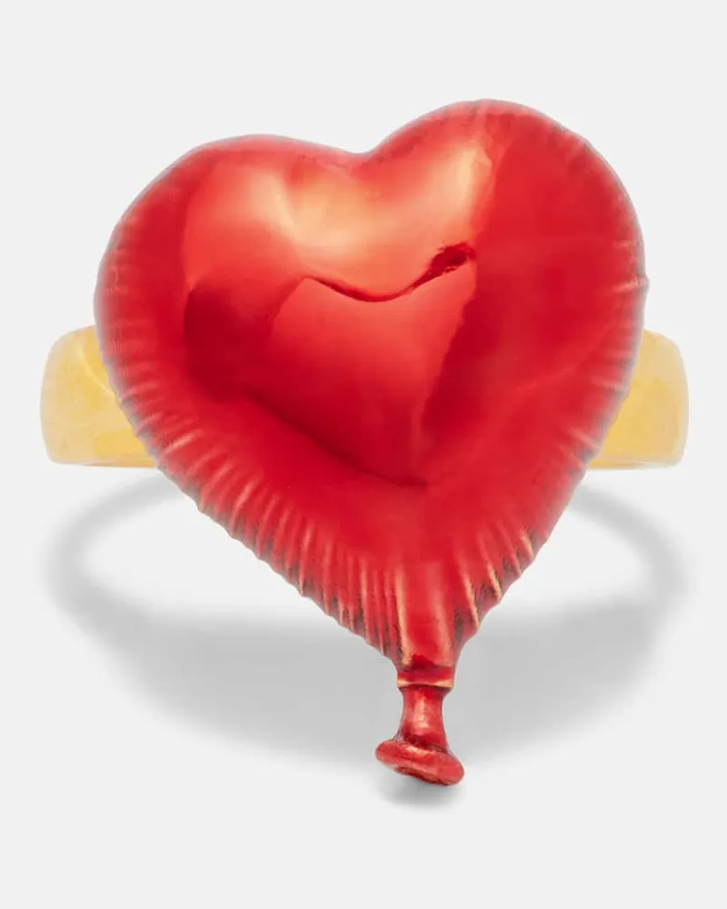 Oscar de la Renta Ring Heart Balloon aus Sterlingsilber Multicolor