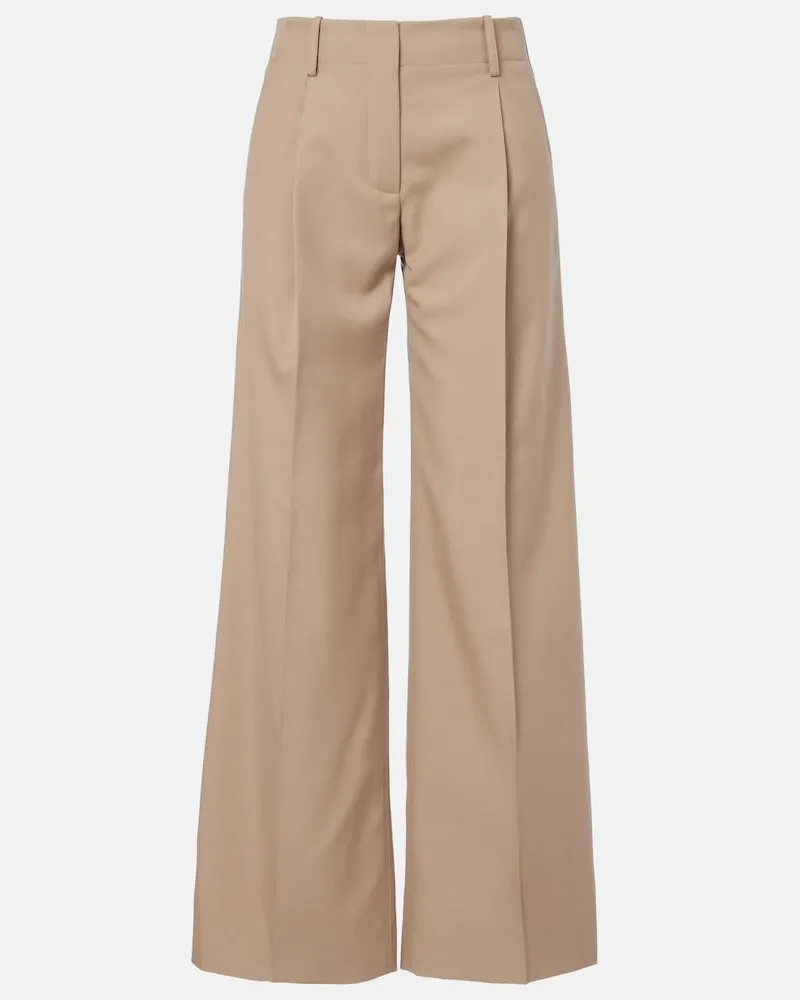 Proenza Schouler Weite Hose Halima aus Gabardine Beige