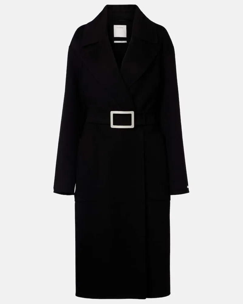 SPORTMAX Mantel aus Schurwolle Schwarz