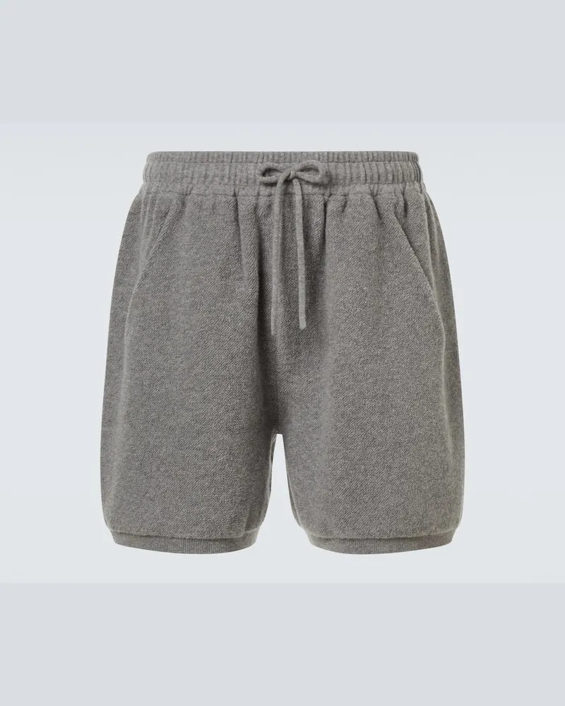 Loewe Shorts aus einem Wollgemisch Grau