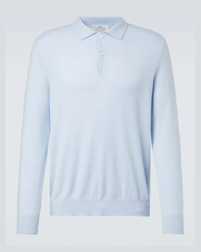 arch4 Polopullover aus Kaschmir Blau