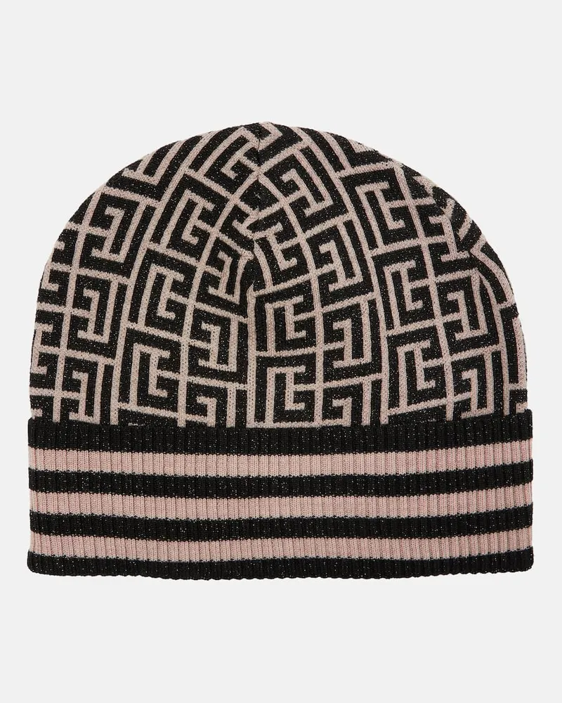 Balmain Mütze aus einem Wollgemisch Multicolor
