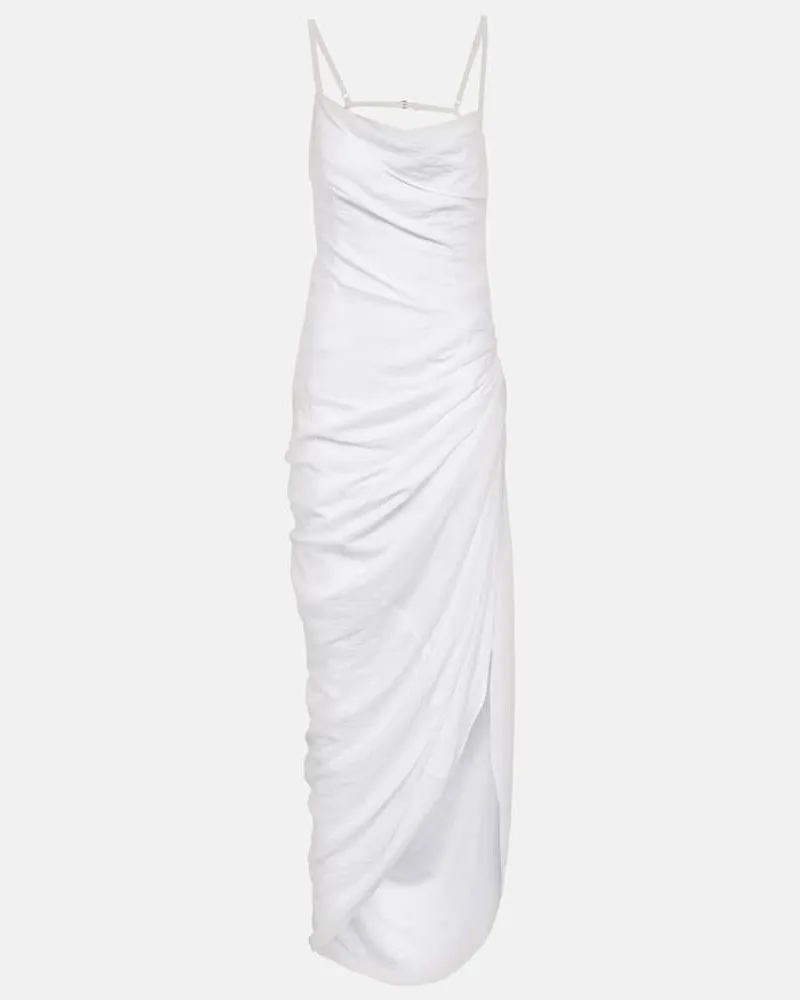 Jacquemus Maxikleid La Robe Saudade Longue Weiß