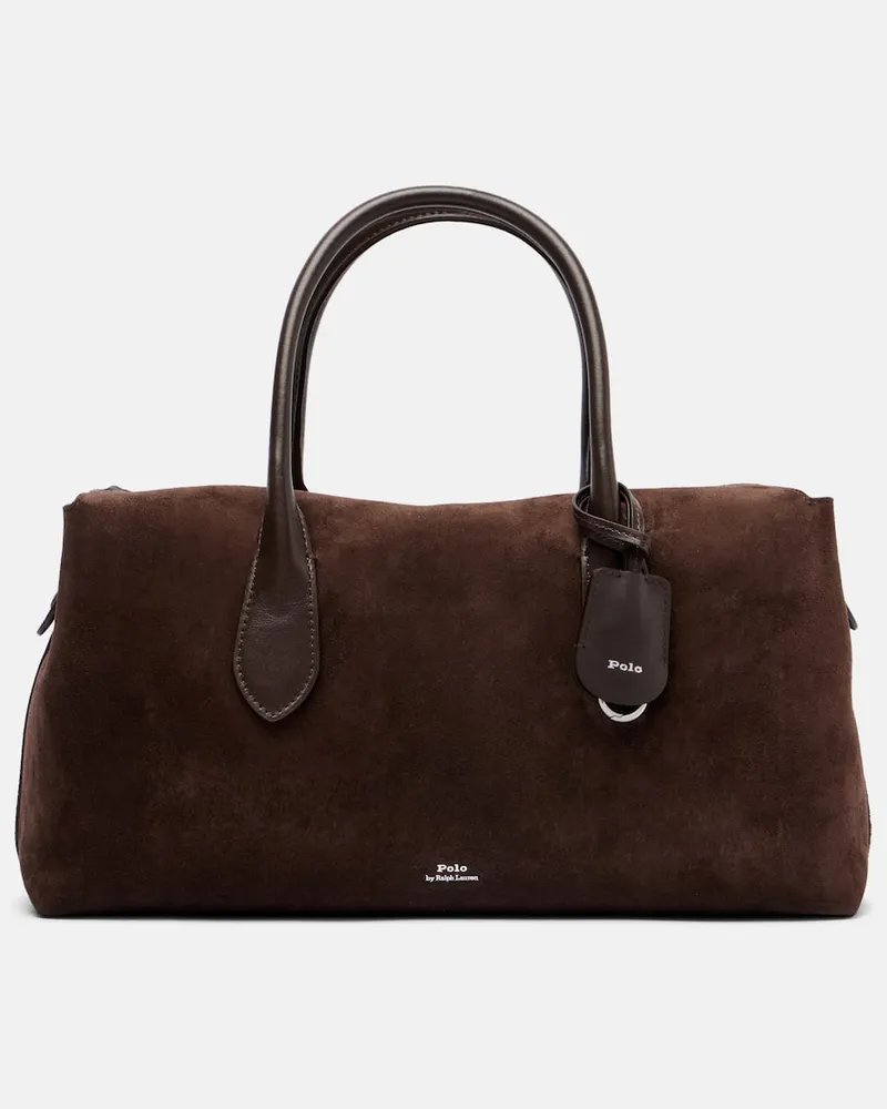 Ralph Lauren Weekender aus Veloursleder mit Leder Braun