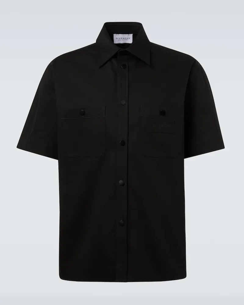 Givenchy Hemd aus Baumwoll-Twill Schwarz