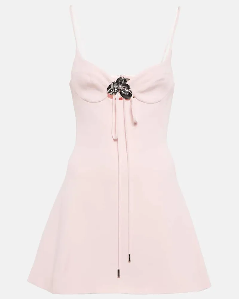 David Koma Verziertes Minikleid Rosa