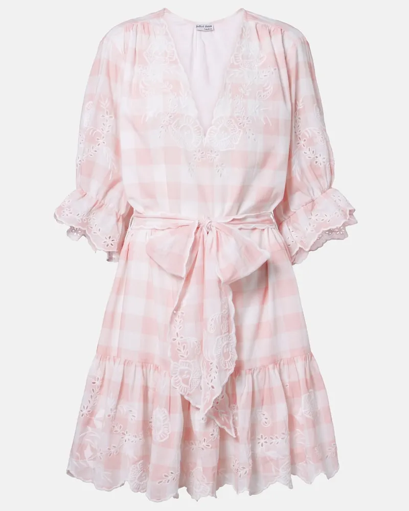 Juliet Dunn Minikleid aus Baumwollpopeline Rosa