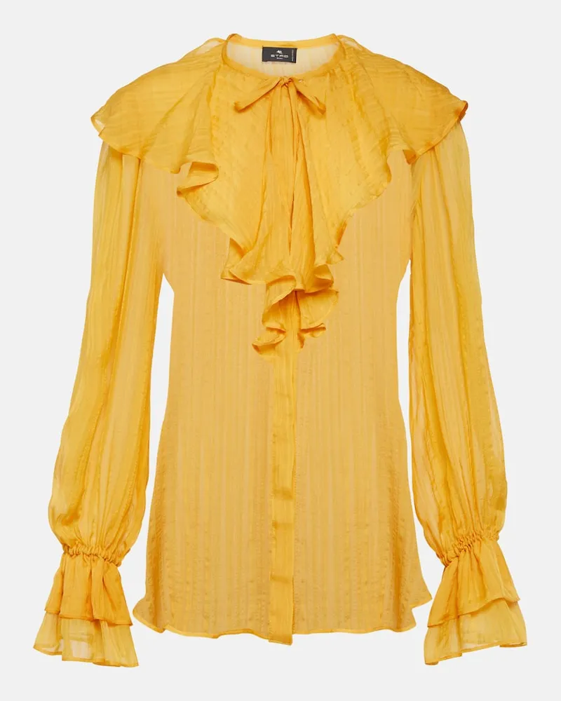 Etro Bluse aus Seide Gelb