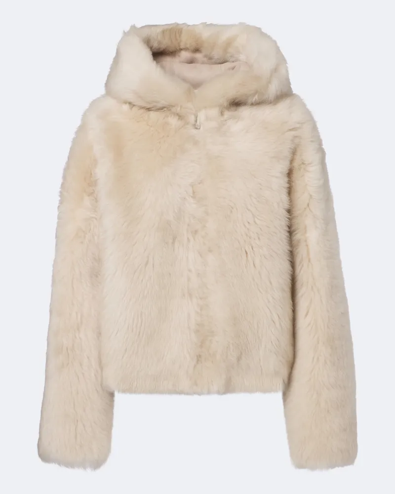 Arma Wendbare Jacke Bianca aus Shearling Weiß