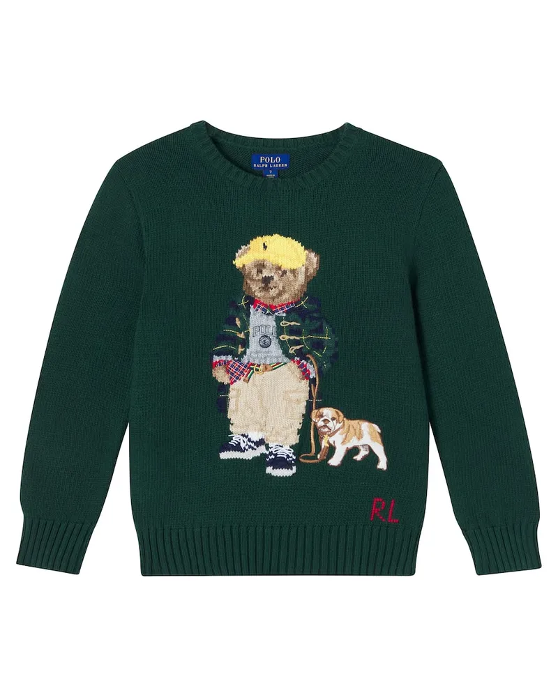 Ralph Lauren Pullover Polo Bear aus Baumwolle Grün