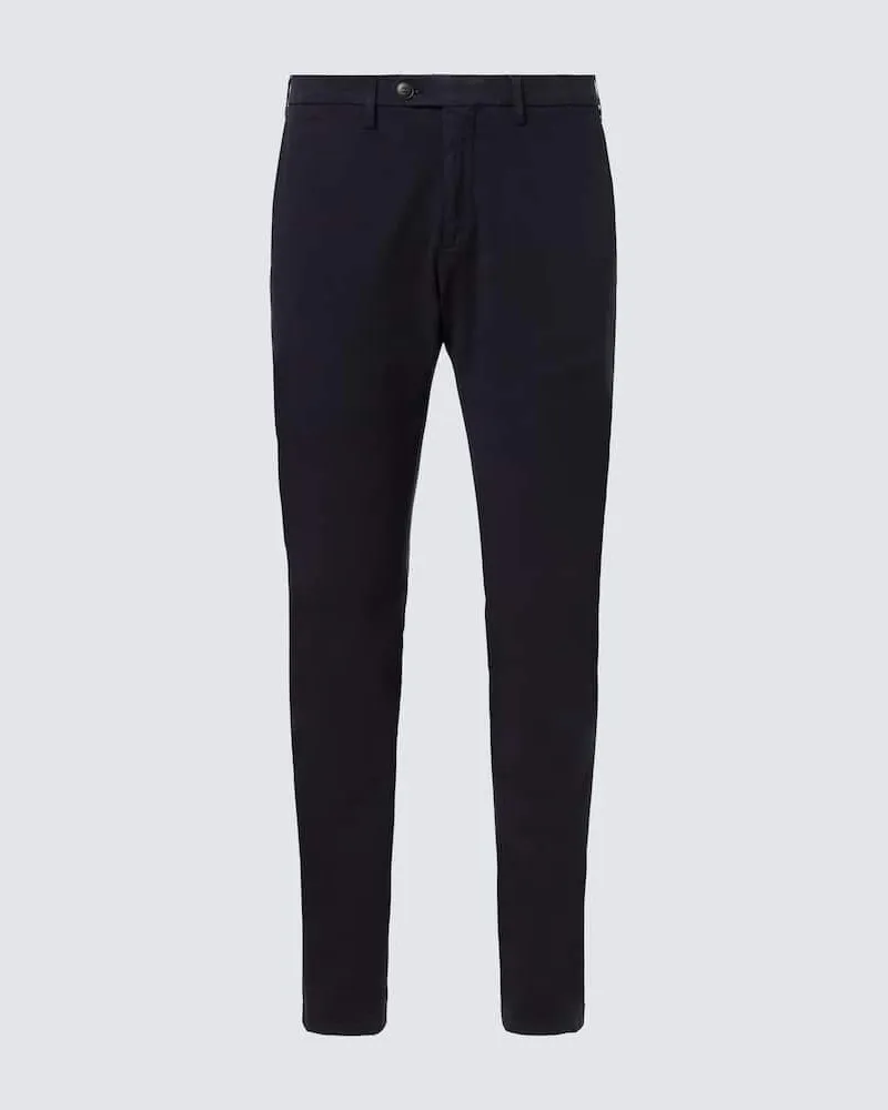 Canali Chinohose aus Baumwolle Blau