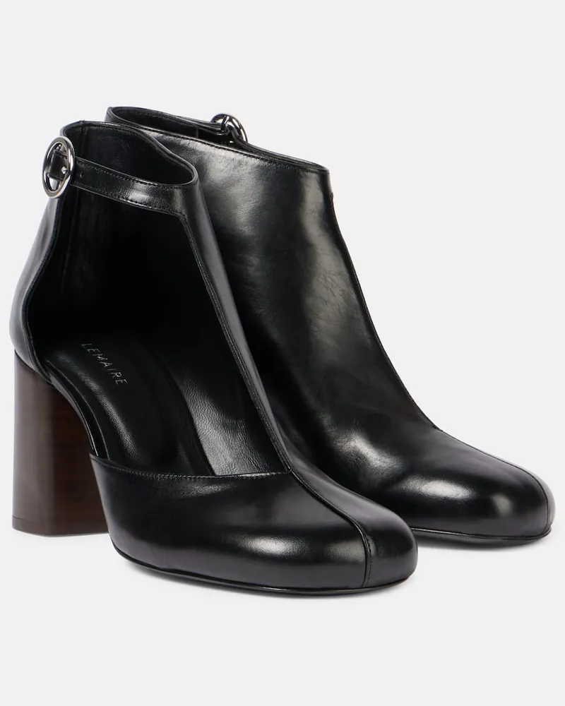 Christophe Lemaire Ankle Boots aus Leder Schwarz