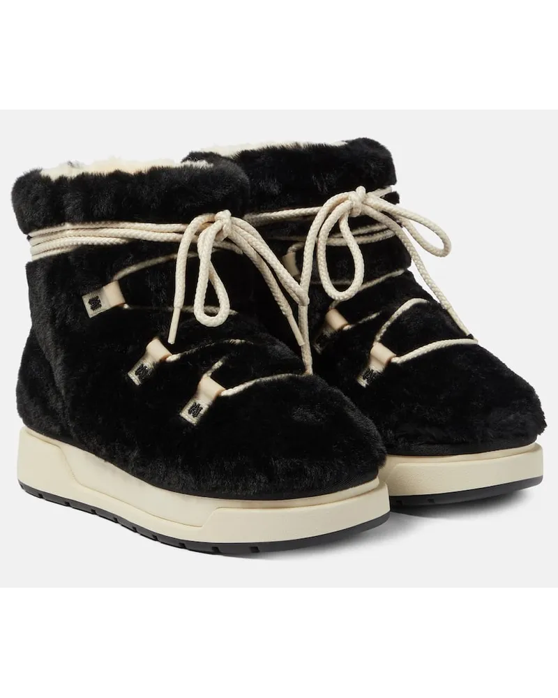 Amiri Schneestiefel Malibu Hi aus Faux Shearling Schwarz