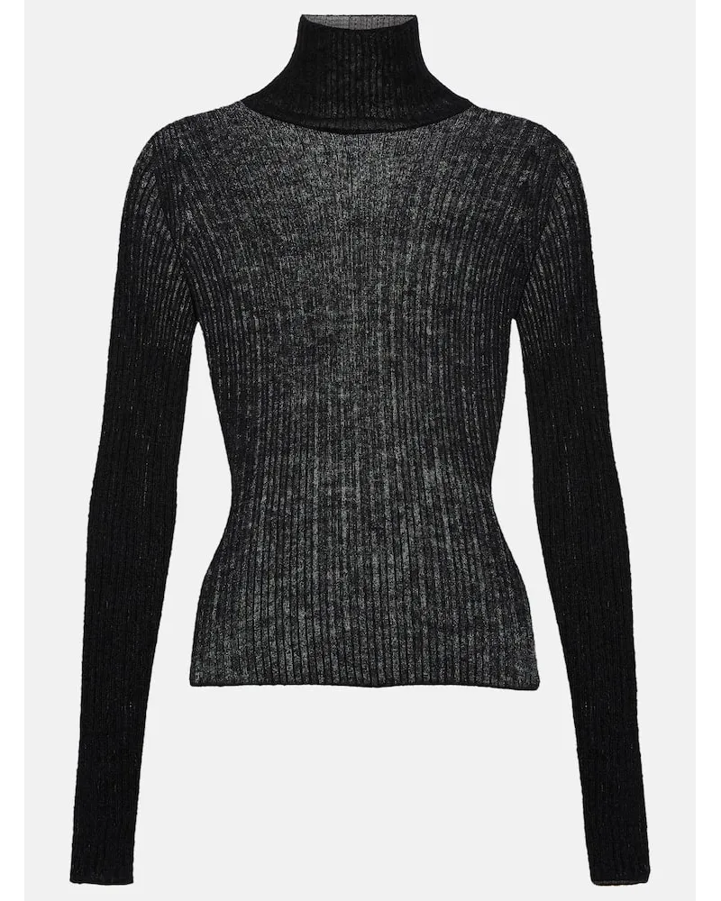 Saint Laurent Rollkragenpullover aus einem Mohairwollgemisch Schwarz