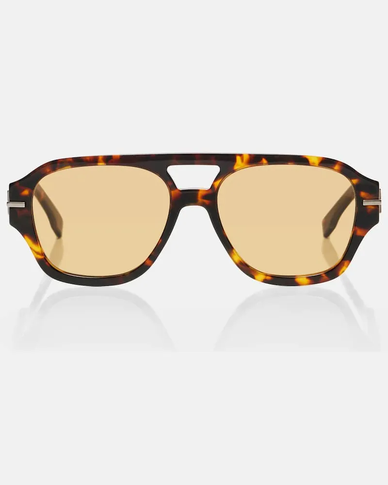 Fendi Aviator-Sonnenbrille Fendigraphy Braun