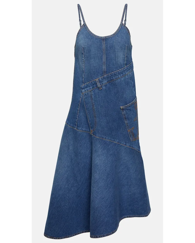 J.W.Anderson Midikleid aus Denim Blau