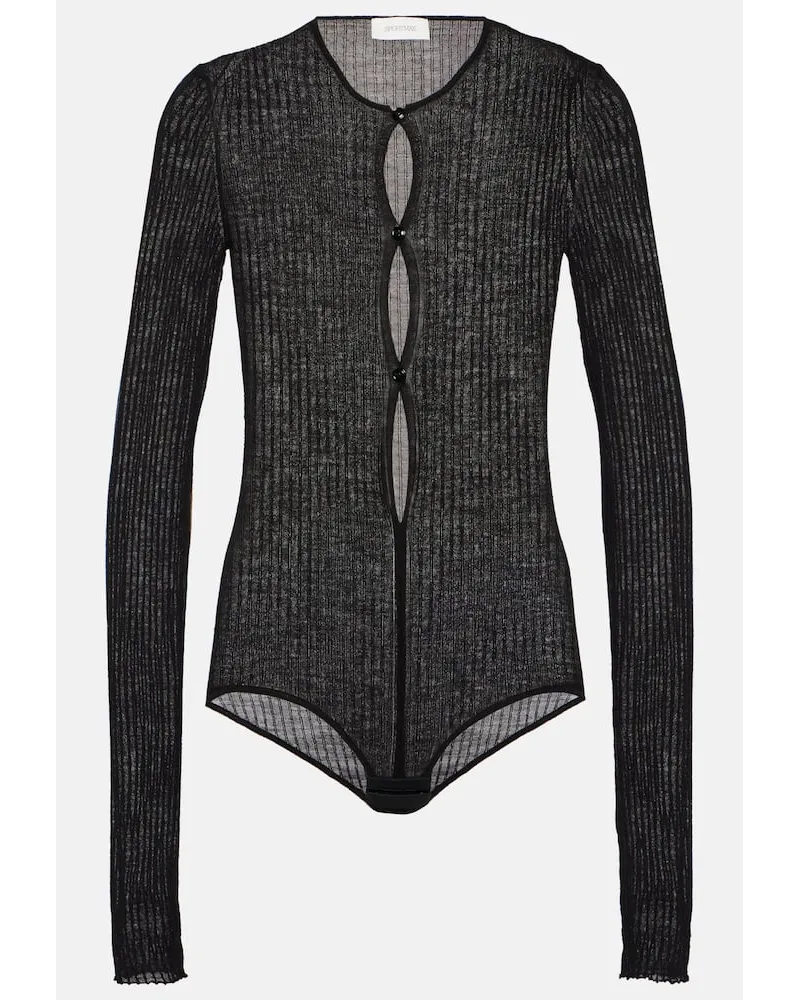 SPORTMAX Body aus Rippstrick Schwarz