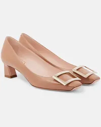 Roger Vivier Pumps Trompette 45 aus Lackleder Beige