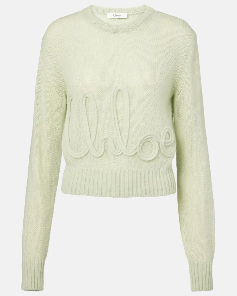 Chloé Chloé Pullover aus Alpakawolle und Seide Grün
