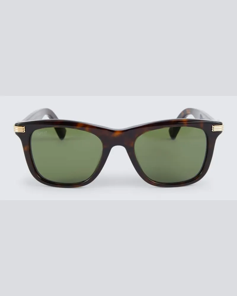 Cartier Eckige Sonnenbrille Braun